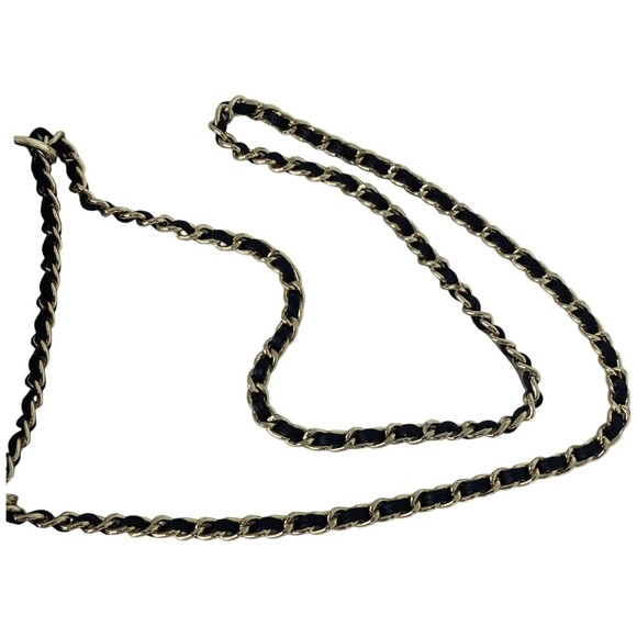 TORY BURCH Mercer Adjustable Shoulder Bag Black Pebbled Leather Gold Hardware - Picture 9 of 16